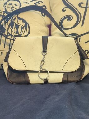 Authentic Prada Vitello Cream Hand Bag - Made In Italy WOW